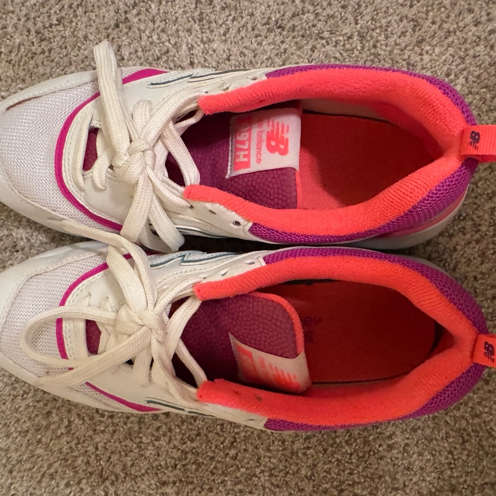 New Balance Women's Sneakers in White, Pink, and Purple